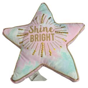 Home Decor SHINE BRIGHT Star Pastel Girl's/ Baby Bedroom 19"x16" Accent Pillow
